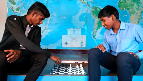 boys playing chess