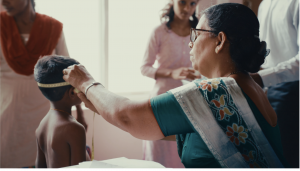Medical checkup on the first day at Shanti Bhavan